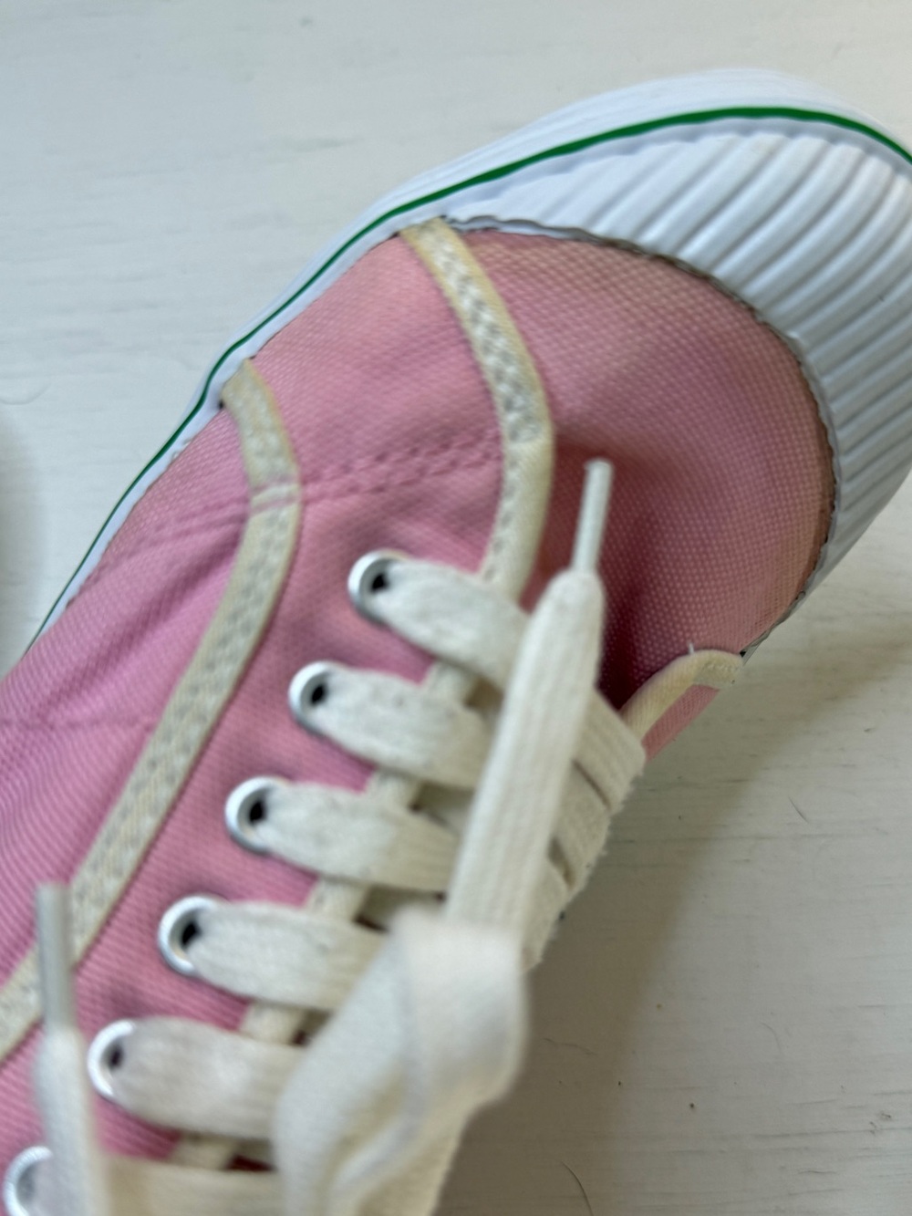 90's Polo Ralph Lauren light pink Canvas sneakers (size 8) vintage preppy Y2K - Picture 3 of 15